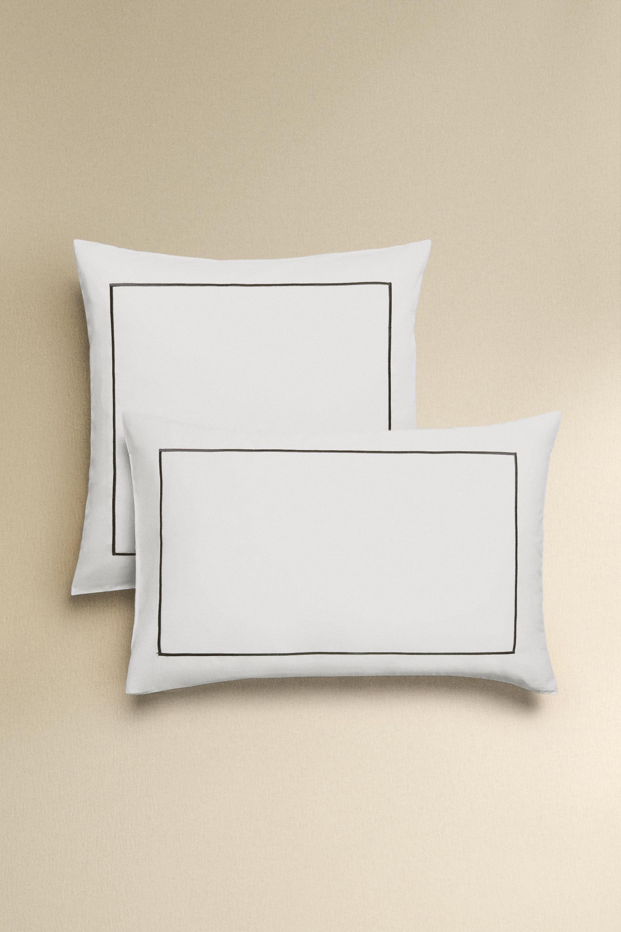 SATEEN PILLOWCASE WITH TRIM